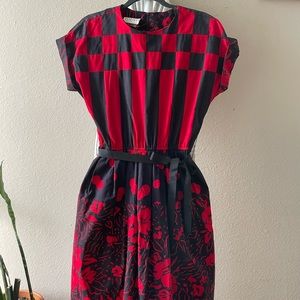 Vintage Mix Print Petrina And Company Dress